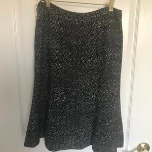 Lafayette 148 Black/White Tweed Wool Blend Skirt Size 4 NWT